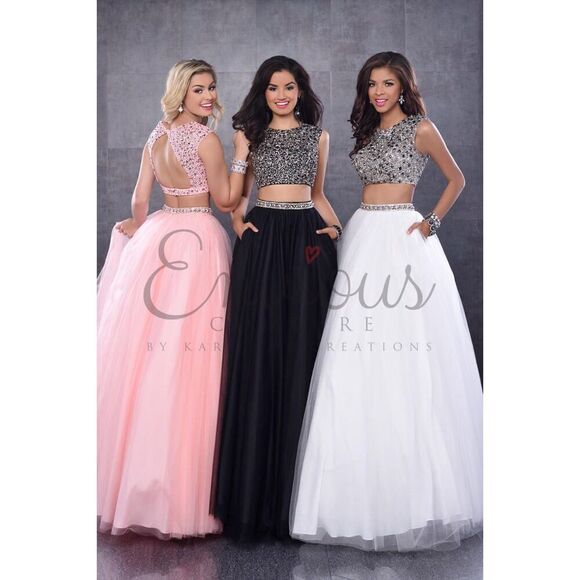 Envious‎ Couture Prom By Karishma Style 17165 Size 4 Black - Picture 1 of 7